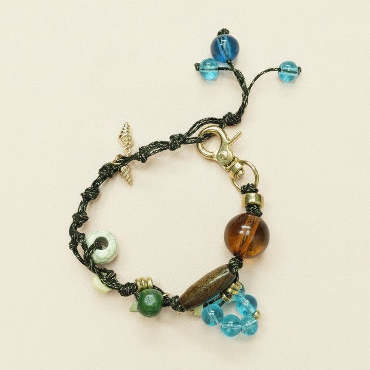 Multi-Color Beaded Charm Bracelet – jewelry (view 1)