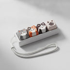 Cute Cat Keycap Keychain - 4-Keycap Set