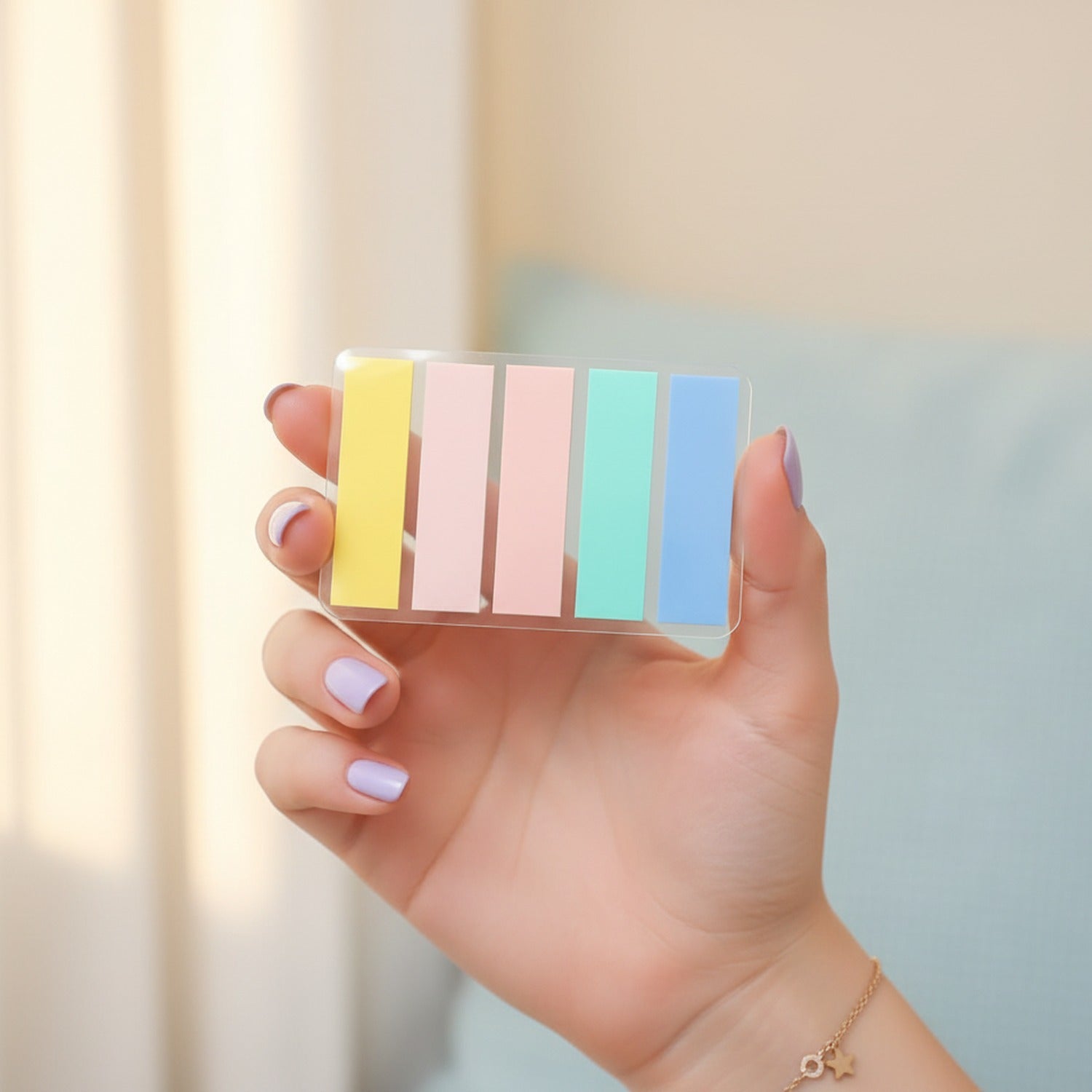 Pastel Sticky Note Organizer Tray Set