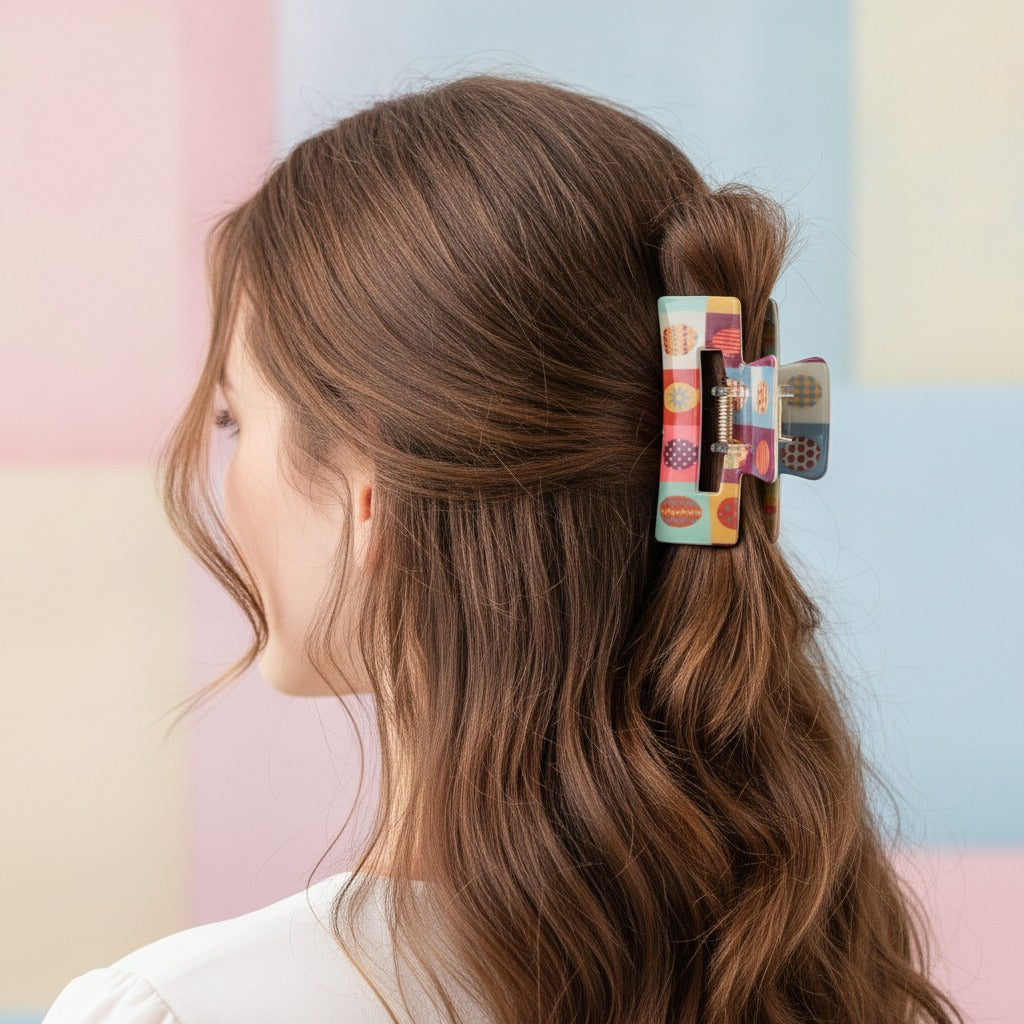 Patterned Hair Claw Clip - Multi