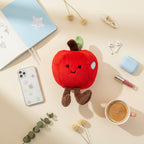 Red Apple Plush Toy With Leaf Charm