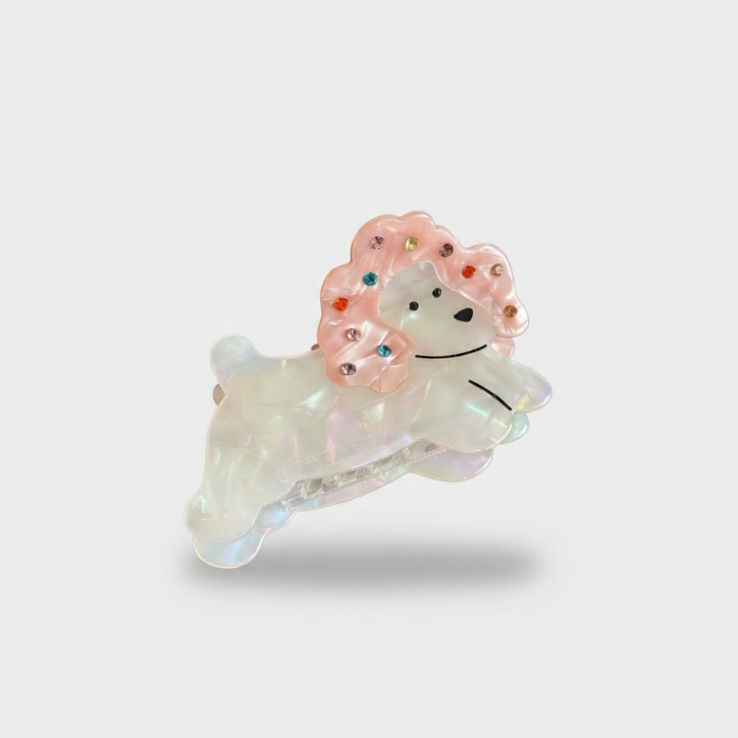 Pink Rhinestone Angel Wing Hair Claw