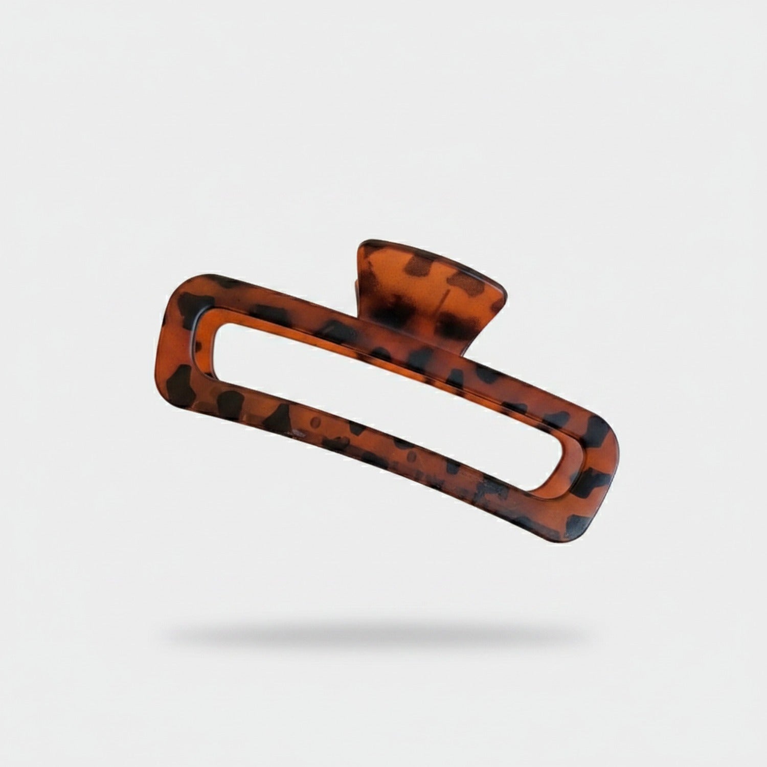 Tortoiseshell Brown Rectangular Hair Claw Clip