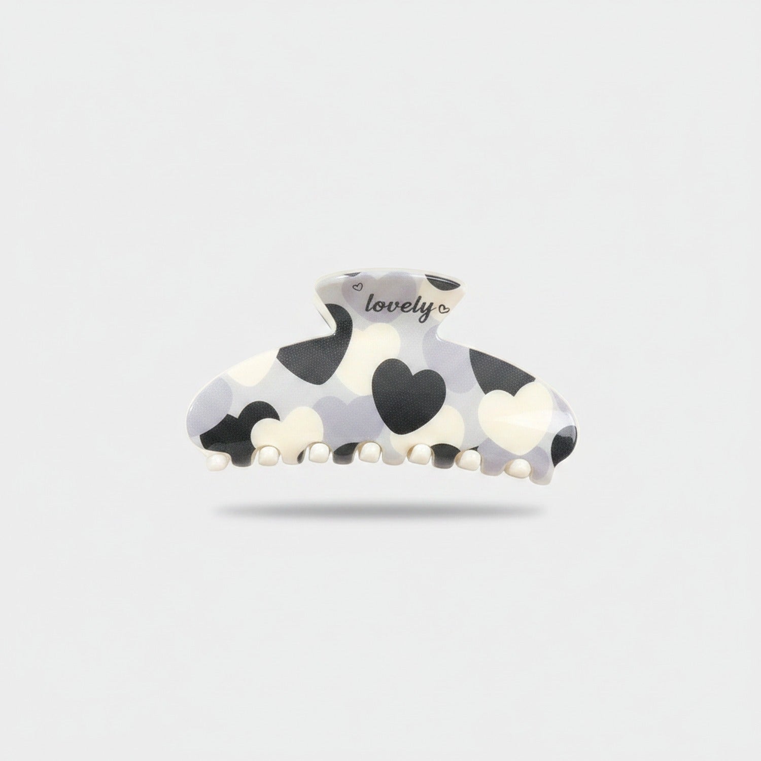 Heart Pearl Hair Claw Clip