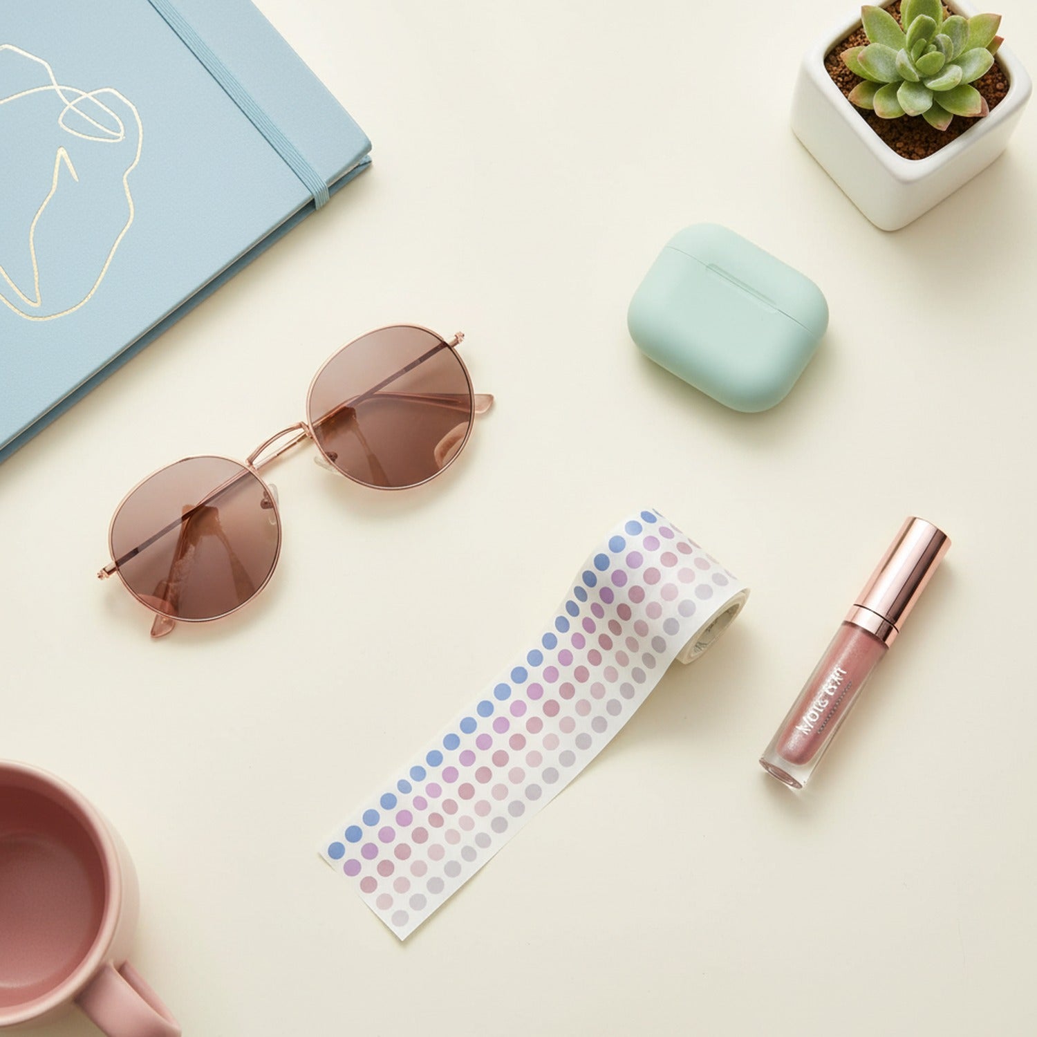 Ombre Color Gradient Dot Sticker Roll