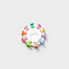 Blue Flower Hair Clips Set Bunnies
