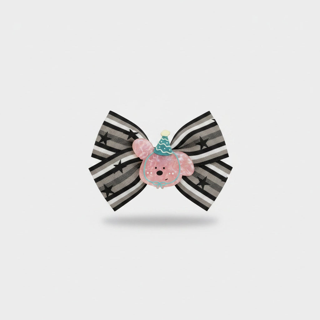 Black Striped Star Claw With Pink Party Puppy Charm