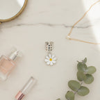 Daisy Charm Hair Clip Set Silver