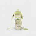 Pastel Green Star Print Insulated Tumbler With Charm Strap