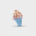 Ice Cream Cone Beaded Hair Claw Clip
