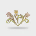 Floral Pearl Hair Claw Clip Gold