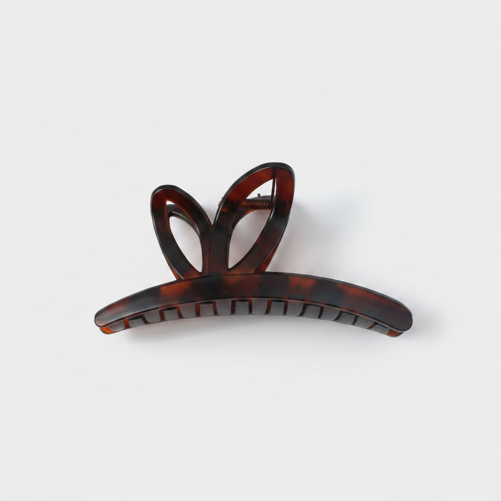Tortoiseshell Hair Claw Clip With Bow