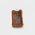 Fluffy Teddy Bear Photo Charm Keychain