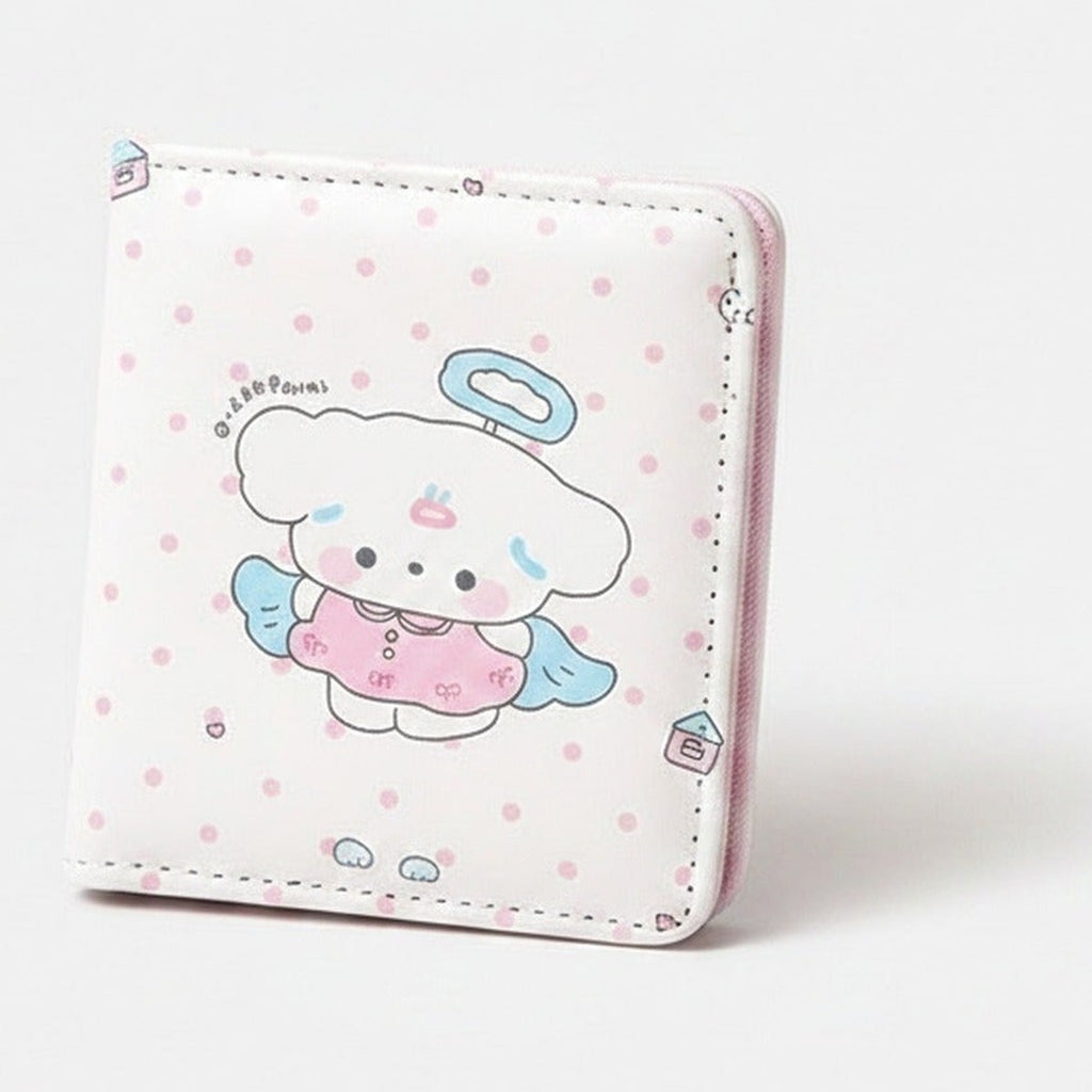 Kawaii Character Pastel Pink Wallet With Mirror – bags & wallets (view 1)