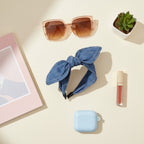 Denim Bunny Ear Knot Headband