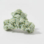 Ruched Hair Claw Clip - Green Plaid Jaw Clip – hair accessories (view 1)