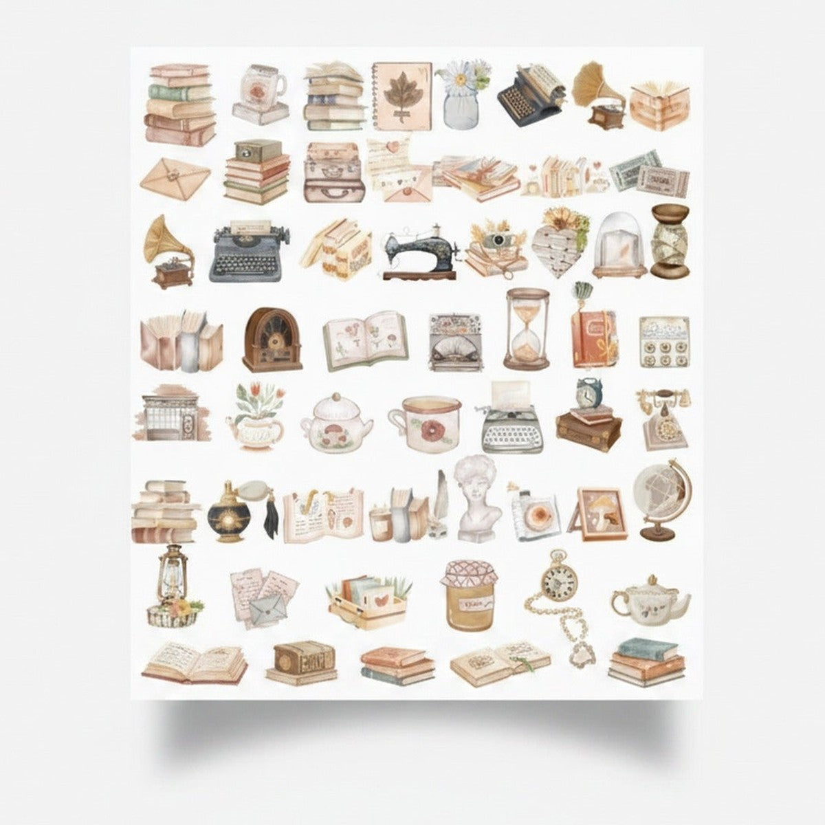 Vintage Aesthetic Sticker Sheet Collection Set – stationery (view 1)