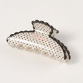 Claw Hair Clip - Cream Polka Dot – hair accessories (view 1)