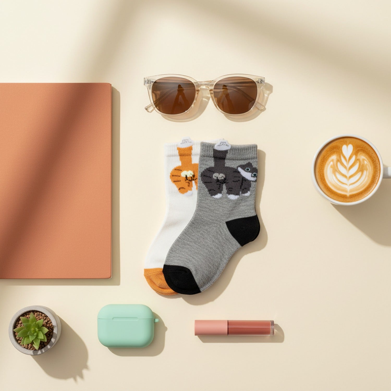 Butterfly Print Crew Socks Three-Pack Bundle