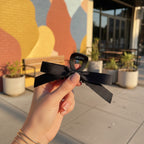 Black Ribbon Bow Hair Claw Clip