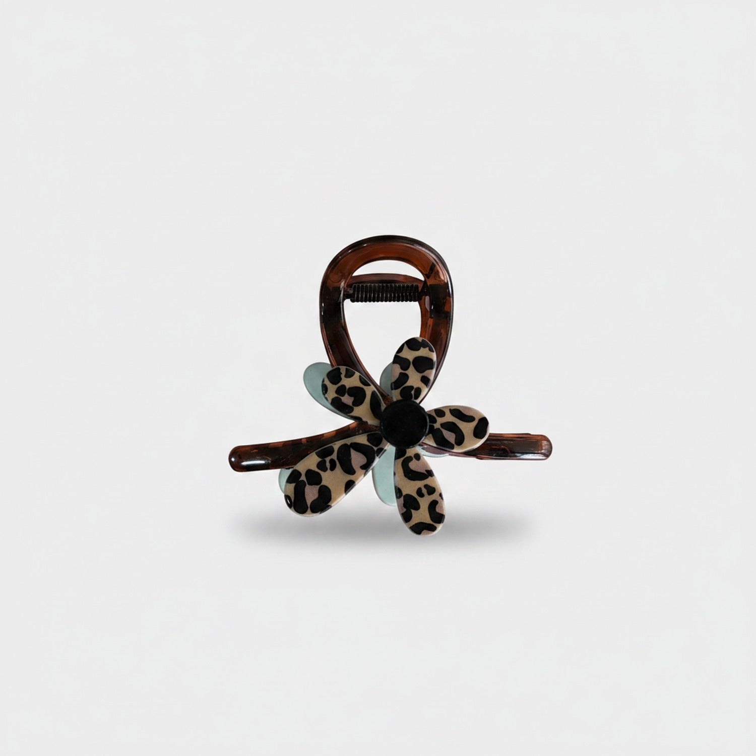 Leopard Print Tortoiseshell Hair Claw Clip