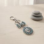 Western Turquoise Flower Keychain - Type 3