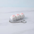 Paw Pad Mini Keyboard Keychain - Cat Paw