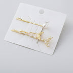 Pearl Mermaid Tail Gold Hair Clips Set – hair accessories (view 1)