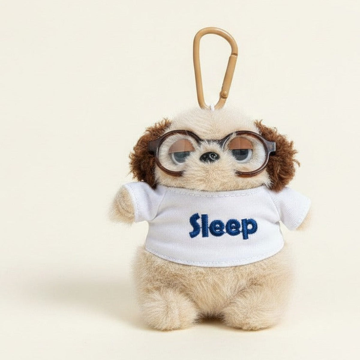 Sleepy Dog Plush Keychain with Glasses – novelty & toys (view 1)
