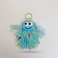 Fuzzy Monster Acrylic Keyring With Charms - Blue – novelty & toys (view 1)
