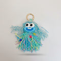 Fuzzy Monster Acrylic Keyring With Charms - Blue