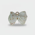 Cream Floral Lace Hair Claw With Pearl