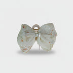 Cream Floral Lace Hair Claw With Pearl
