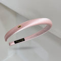 Pink Pearl Padded Headband with Gold Accent