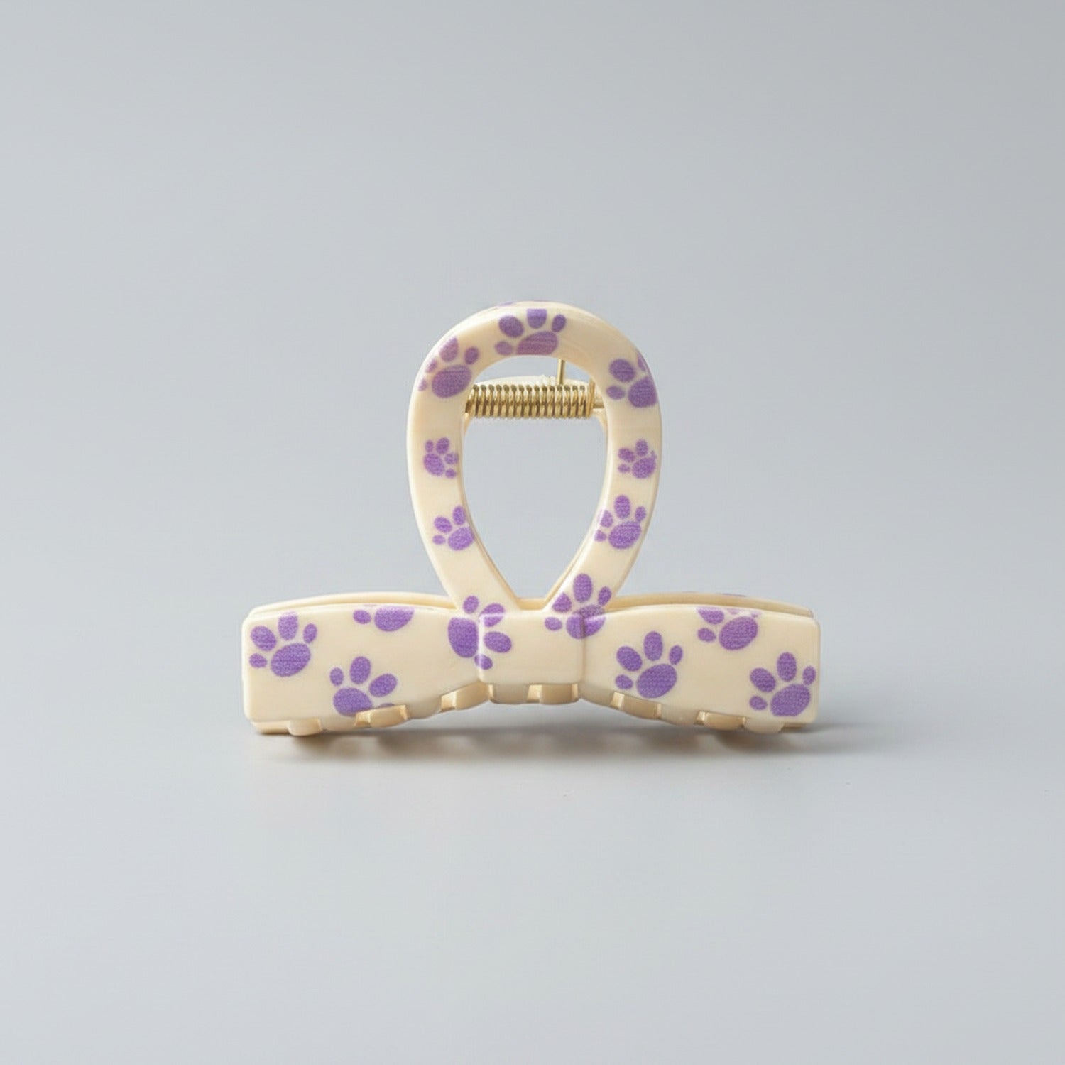 Pink Paw Print Hair Claw Clip