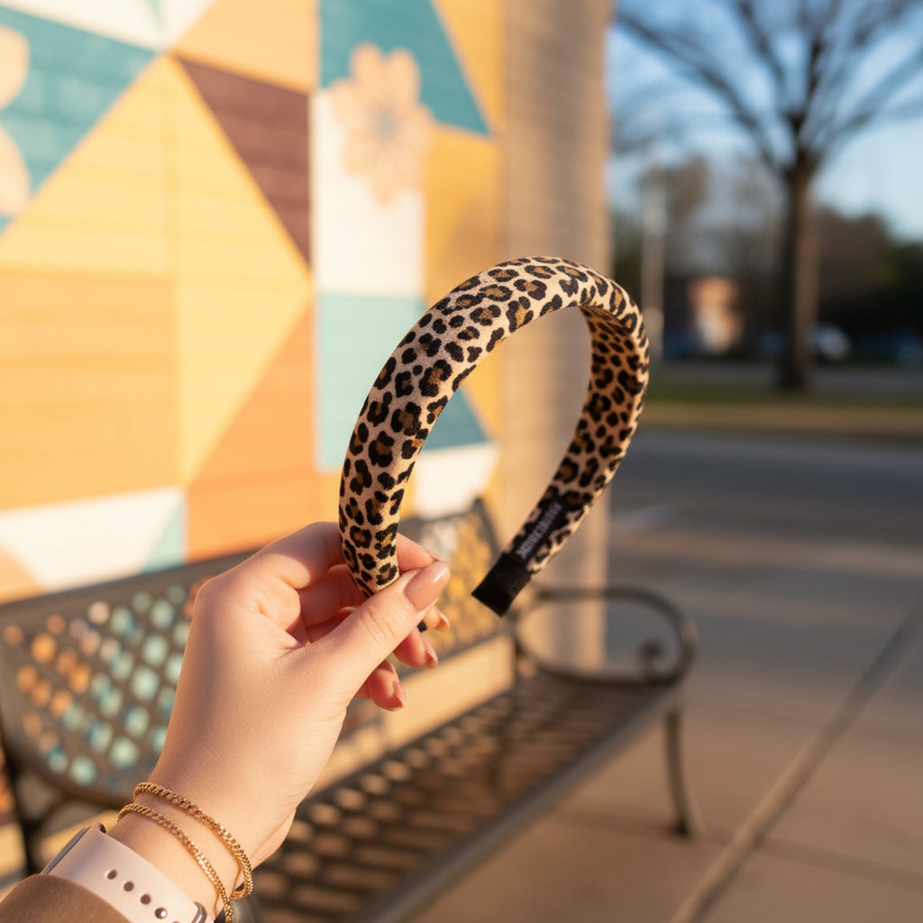 Leopard Print Padded Headband