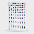Rhinestone Sticker Sheet Colorful Gem Decals – stationery (view 1)