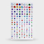 Rhinestone Sticker Sheet Colorful Gem Decals – stationery (view 1)