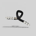 Black Pearl Beaded Hair Claw Clip