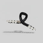 Black Pearl Beaded Hair Claw Clip