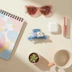 Blue Polka Dot Cloud Hair Claw Clip