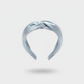 Satin Twisted Knot Headband Light Blue