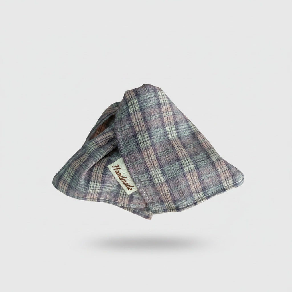 Plaid Hair Claw Clip Gray