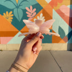 Pink Pearl Butterfly Hair Claw Clip
