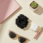 Black Sparkle Flower Hair Claw Clip