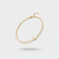 Gold Double Chain Butterfly Bracelet