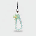 Beaded Flower Acrylic Keyring With Charm