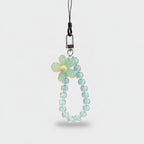 Beaded Flower Acrylic Keyring With Charm
