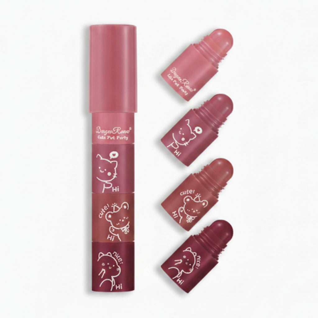 Cute Character Roller Lip Tint Set – Korean beauty tool (view 1)