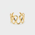 Gold Chunky Loop Statement Cuff Bracelet